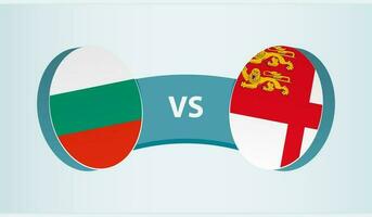 Bulgaria versus Sark, team sports competition concept. vector