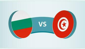 Bulgaria versus Tunisia, team sports competition concept. vector