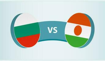 Bulgaria versus Niger, team sports competition concept. vector