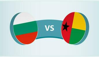 Bulgaria versus Guinea-Bissau, team sports competition concept. vector