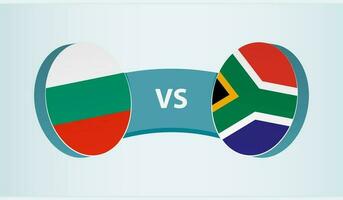 Bulgaria versus sur África, equipo Deportes competencia concepto. vector