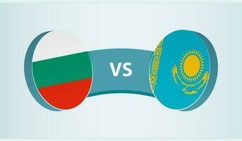 Bulgaria versus Kazakhstan, team sports competition concept. vector