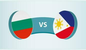 Bulgaria versus Philippines, team sports competition concept. vector