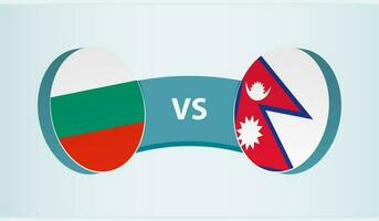 Bulgaria versus Nepal, team sports competition concept. vector