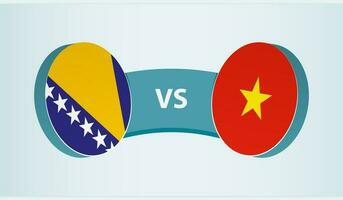 Bosnia and Herzegovina versus Vietnam, team sports competition concept. vector