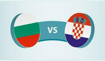 Bulgaria versus Croacia, equipo Deportes competencia concepto. vector