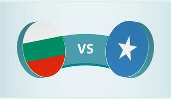 Bulgaria versus Somalia, equipo Deportes competencia concepto. vector