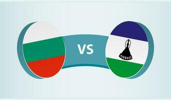 Bulgaria versus Lesotho, team sports competition concept. vector