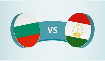 Bulgaria versus Tajikistan, team sports competition concept. vector