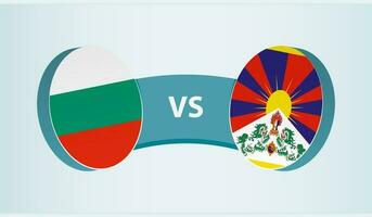 Bulgaria versus Tibet, team sports competition concept. vector