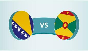 Bosnia and Herzegovina versus Grenada, team sports competition concept. vector