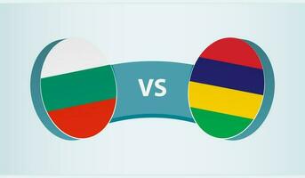 Bulgaria versus Mauritius, team sports competition concept. vector