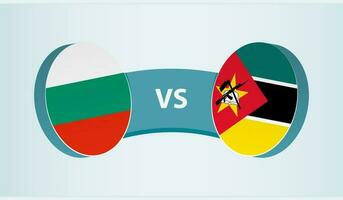 Bulgaria versus Mozambique, team sports competition concept. vector