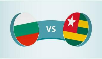 Bulgaria versus Togo, team sports competition concept. vector