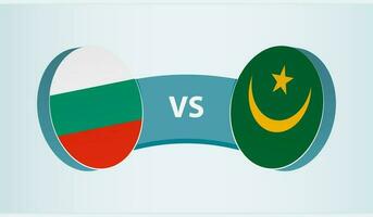 Bulgaria versus Mauritania, team sports competition concept. vector