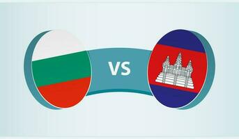 Bulgaria versus Camboya, equipo Deportes competencia concepto. vector