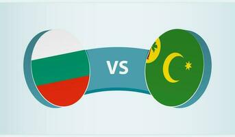 Bulgaria versus Cocos Islands, team sports competition concept. vector