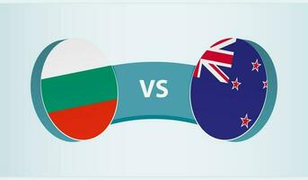 Bulgaria versus New Zealand, team sports competition concept. vector