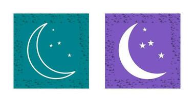 Moon and Stars Vector Icon