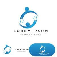 Community Logo Design Template for Teams or Groups.network and social icon design vector