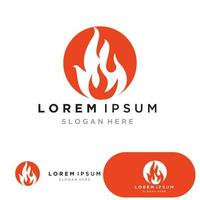 Fire Logo Template  Flame Symbol  Icon Vector