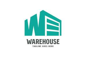 Simple Minimalist Initial Letter W for Warehouse Logo Design Vector