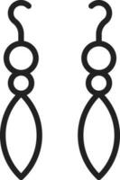 Earrings icon vector image. Suitable for mobile apps, web apps and print media.