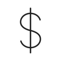 Heavy Dollar Sign icon vector image. Suitable for mobile apps, web apps and print media.