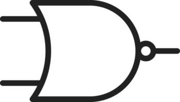 NOR Gate icon vector image. Suitable for mobile apps, web apps and print media.