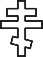 Orthodox Cross icon vector image. Suitable for mobile apps, web apps and print media.