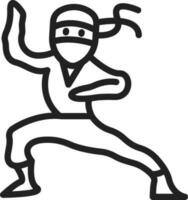 Ninjutsu icon vector image. Suitable for mobile apps, web apps and print media.