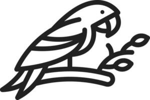 Parrot icon vector image. Suitable for mobile apps, web apps and print media.
