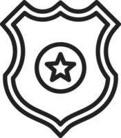 policía Insignia icono vector imagen. adecuado para móvil aplicaciones, web aplicaciones y impresión medios de comunicación.