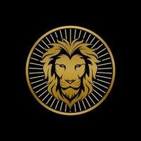 Lion Head Logo mascot design. Luxury Lion Logo. Lion Coat of Arms Logo vector illustration