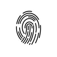 Fingerprint logo,fingerprint scan logo for business card identity.Vector logo and icon design vector