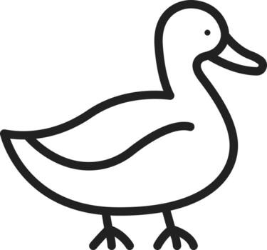 Duck icon vector image. Suitable for mobile apps, web apps and print media.