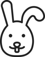 Rabbit Face icon vector image. Suitable for mobile apps, web apps and print media.