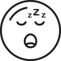 dormido cara icono vector imagen. adecuado para móvil aplicaciones, web aplicaciones y impresión medios de comunicación.