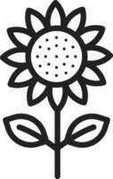 Sunflower icon vector image. Suitable for mobile apps, web apps and print media.