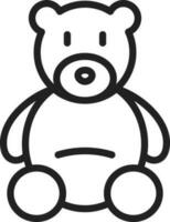 Teddy Bear icon vector image. Suitable for mobile apps, web apps and print media.