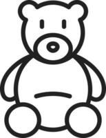 Teddy Bear icon vector image. Suitable for mobile apps, web apps and print media.