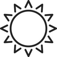 Sun icon vector image. Suitable for mobile apps, web apps and print media.