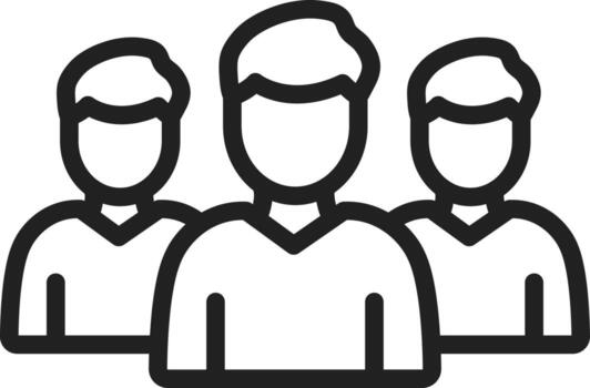 Team work icon vector image. Suitable for mobile apps, web apps and print media.