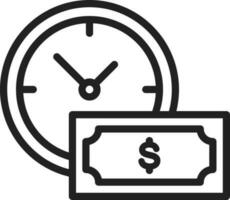 Time Based Payment icon vector image. Suitable for mobile apps, web apps and print media.