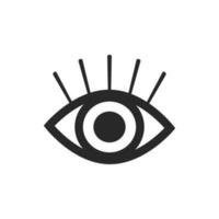 All-seeing eye vector graphic line art style, Tattoo design element, Esoteric symbol isolated