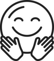 Hugging Face icon vector image. Suitable for mobile apps, web apps and print media.