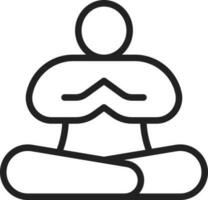 Meditate icon vector image. Suitable for mobile apps, web apps and print media.