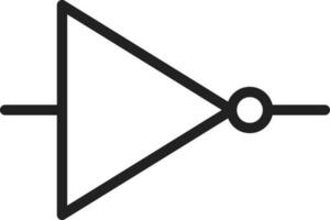 NOT Gate icon vector image. Suitable for mobile apps, web apps and print media.
