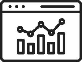 Web Page Statistics icon vector image. Suitable for mobile apps, web apps and print media.
