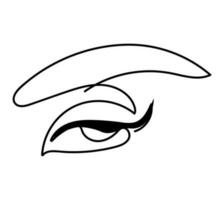 Beautiful eye with eyeliner in the form of an arrow. vector